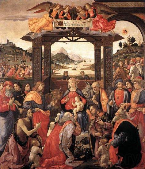 GHIRLANDAIO, Domenico Adoration of the Magi Norge oil painting art